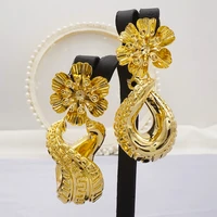 new fashion long earings for women gold drop dangle earrings party female jewelry wedding gift
