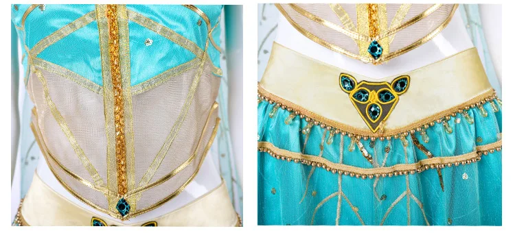 

Custom Made Movie Aladdin Cosplay Costume Women Jasmine Princess Fancy Carnival Chriatmas Party