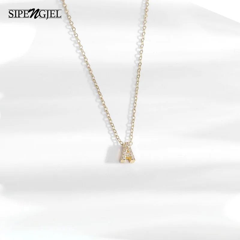 Женское Ожерелье с надписью SIPENGJEL золотое ожерелье буквенным принтом в виде букв