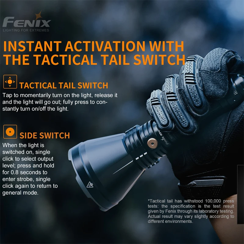 Fenix HT18 специально разработан для охотничьего освещения максимальная мощность 1500