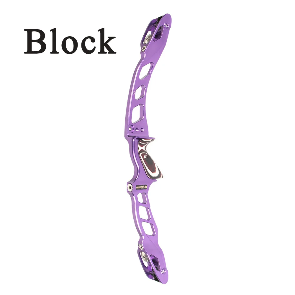 Purple Block system Sanlida стрельба из лука чудо X10 высокого класса изогнутый лук стояк 2" CNC мишень ILF стояк деревянная ручка правая рука стрельба Спорт - Цвет: Purple Block system