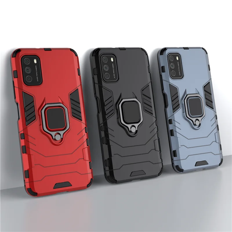 

For Xiaomi Poco M3 Case Armor Poco X3 NFC Finger Ring Bracket Case Kickstand Hard Cover For Xiaomi Poco X3 Poco M3 Poco F2 Pro