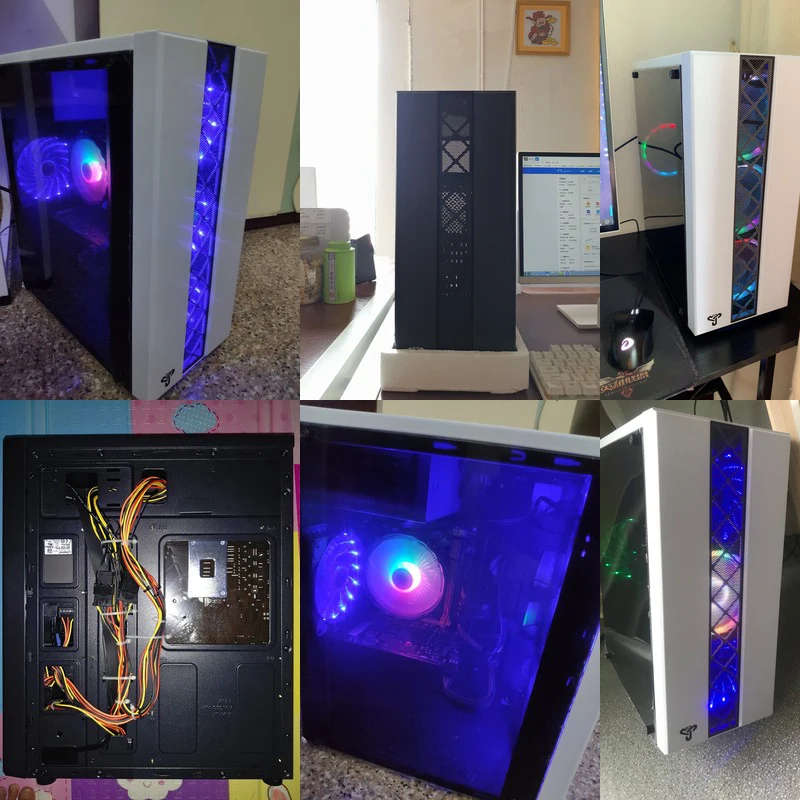 35*18*42 см diy игровой чехол для компьютера с вентиляторами водяное охлаждение акриловый ПК Шасси сторона Прозрачный габинет геймер computadora ATX
