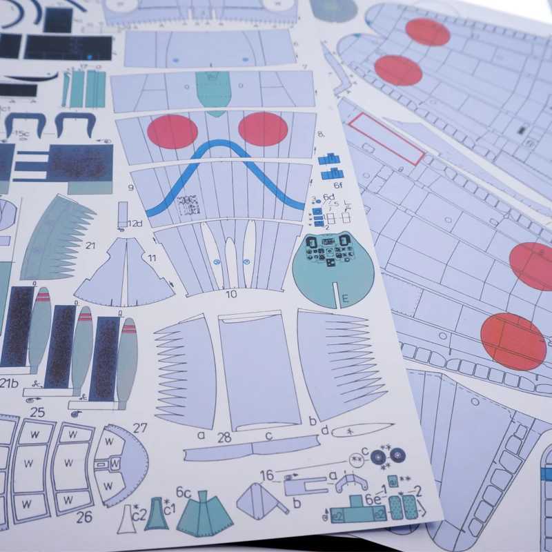 Бумага лазерной обрезки модели самолета 1:33 весы Японии A6M2 истребитель Зеро