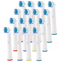 16pcs replacement brush heads for oral b electric toothbrush for d4510 d12013 professional dupont bristles toothbrush heads