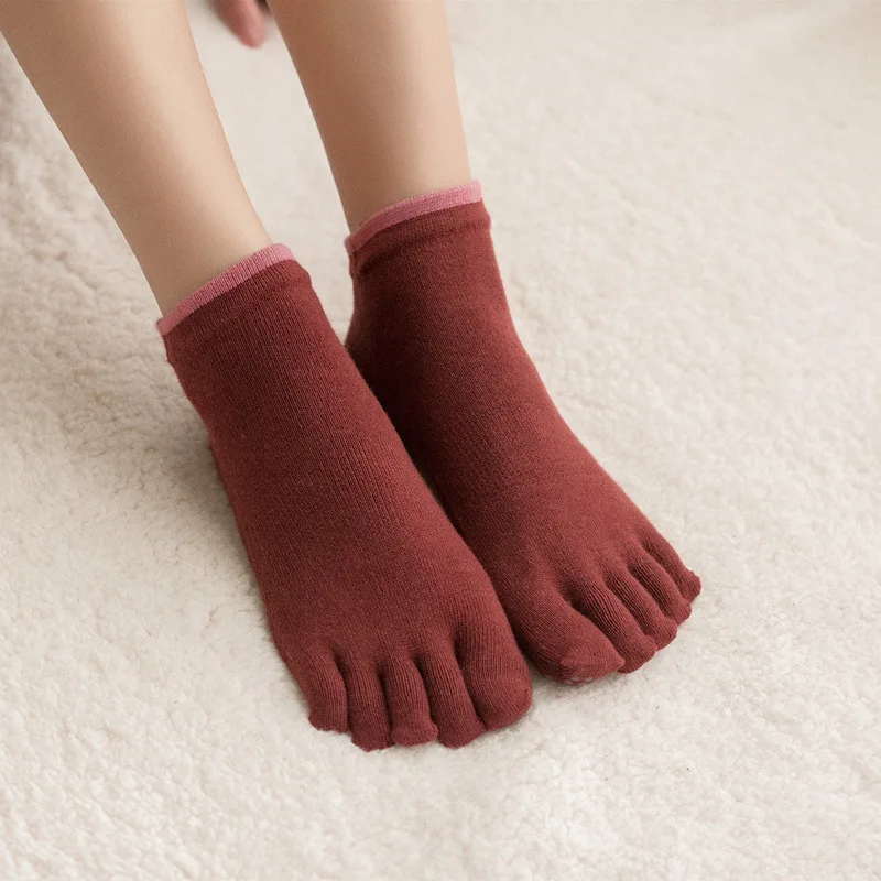 

Anti-Slip Yoga Socks Women Short Sock Colorful Five Finger Breathable Gym Socks Fitness Pilates Sox