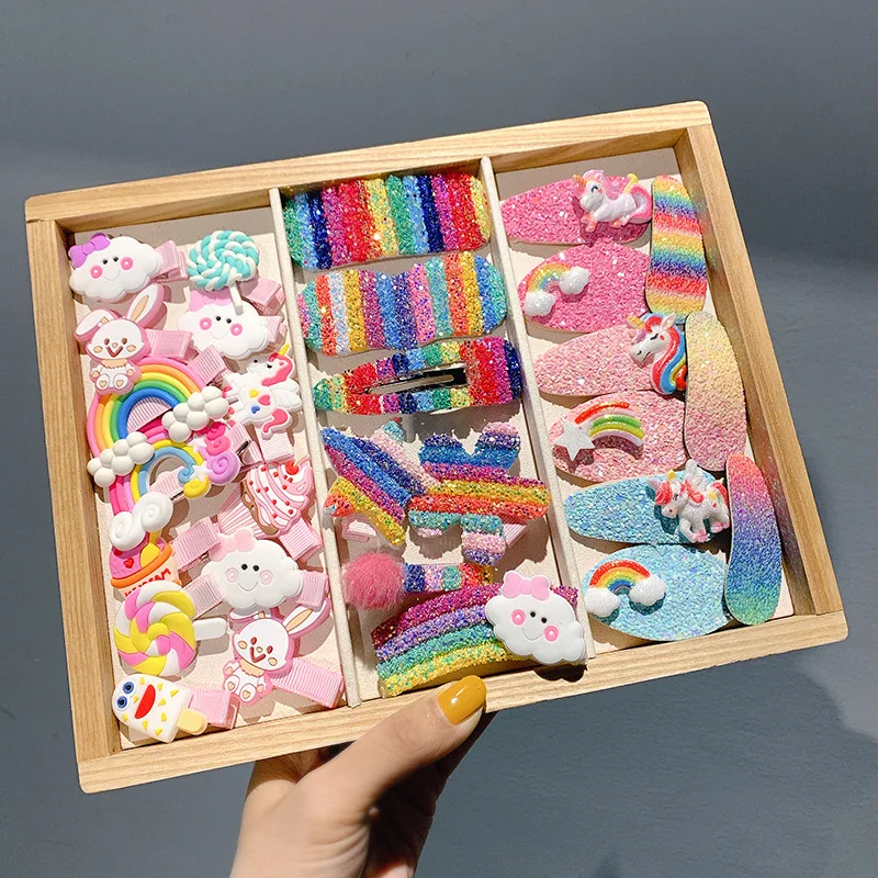 10 шт./компл. милые заколки для волос с изображением мультяшных девушек животных