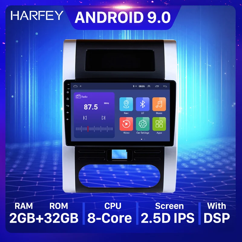 

Harfey 10.1 inch 2din Radio Android 9.0 For 2008-2012 NISSAN X-TRAIL Dongfeng MX6 Car multimedia player GPS Nav Auto Stereo SWC