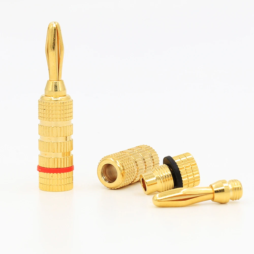 HI-FI Speaker Terminal banan plug 24K Gold plated Audio Cable Banana Plug adapter for cable | Электроника