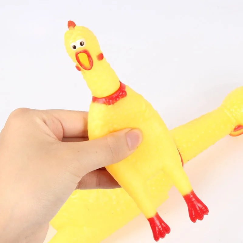 

2021 NEW Screaming Chicken Pets Dog Toys Squeeze Squeaky Sound Funny Toy Safety Rubber For Dogs Molar Chew Toys Animals Supplies