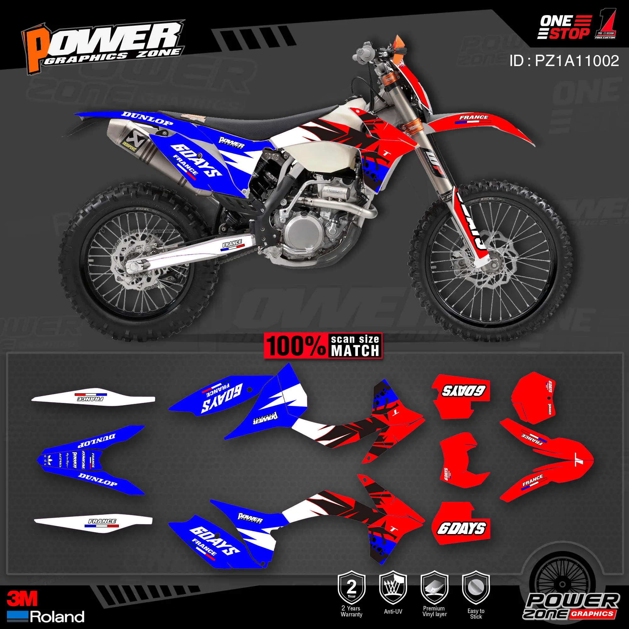 Персонализированные графические фоны PowerZone Team наклейки 3M Набор наклеек для KTM SX SXF