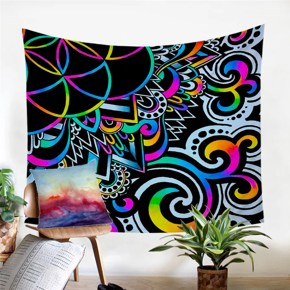 Trippy Alien by Brizbazaar гобелен акварельный Настенный Ковер глаза Trippy гобелен настенный блюдце колдовство tapiz Прямая поставка