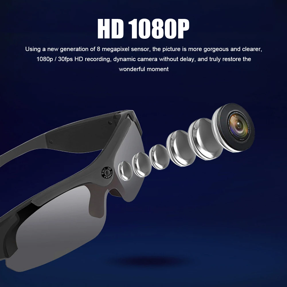 Спортивные солнцезащитные очки видеорегистратор мини 1080P HD камера шпионские DVR USB