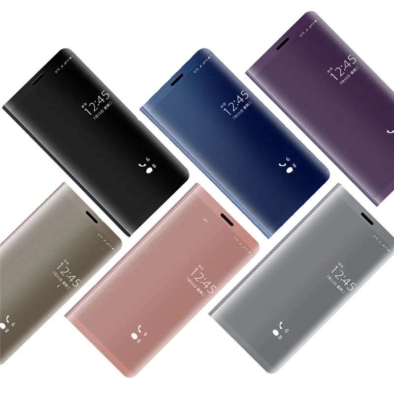 Умный зеркальный флип чехол для Huawei Honor 10 20 8X 8A 8C 8S Y5 Y6 Y7 Y9 2018 P Smart Plus 2019 P30 P20 Lite Pro