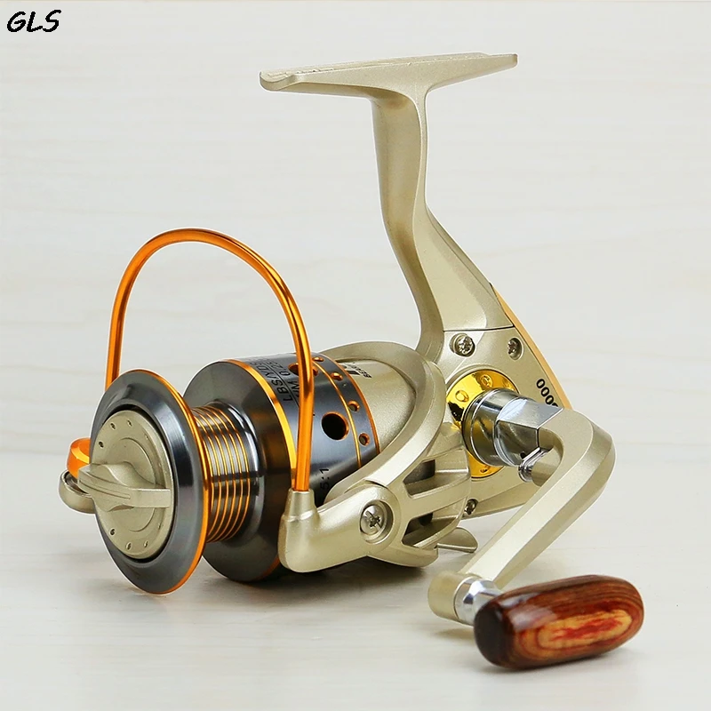 Металлическая спиннинговая Рыболовная катушка с 12 шарикоподшипниками красная