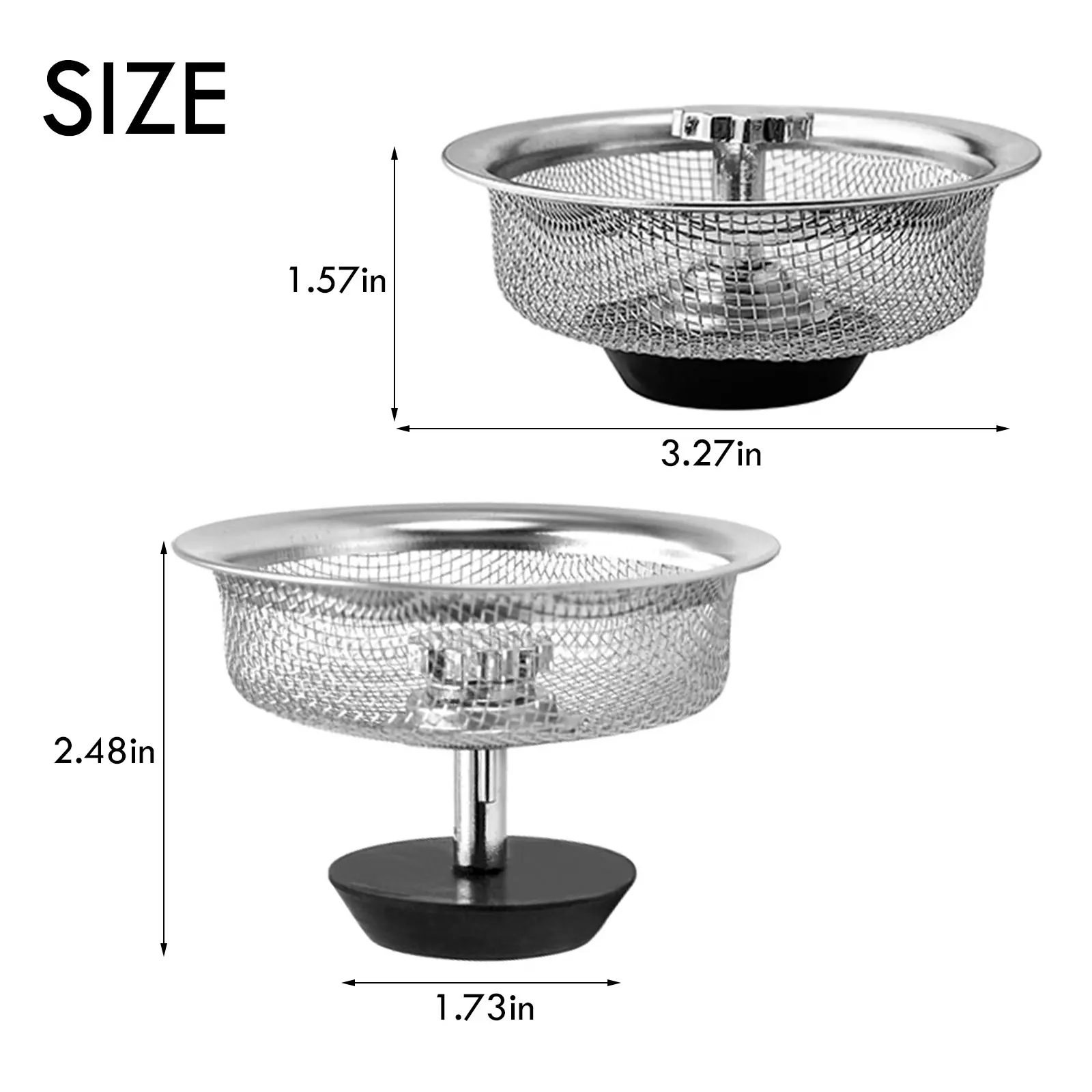 

Stainless Steel Kitchen Sink Filter Screen Sewer Anti-clogging Filter Kitchen Floor Drain Screen Sink Drain Screen
