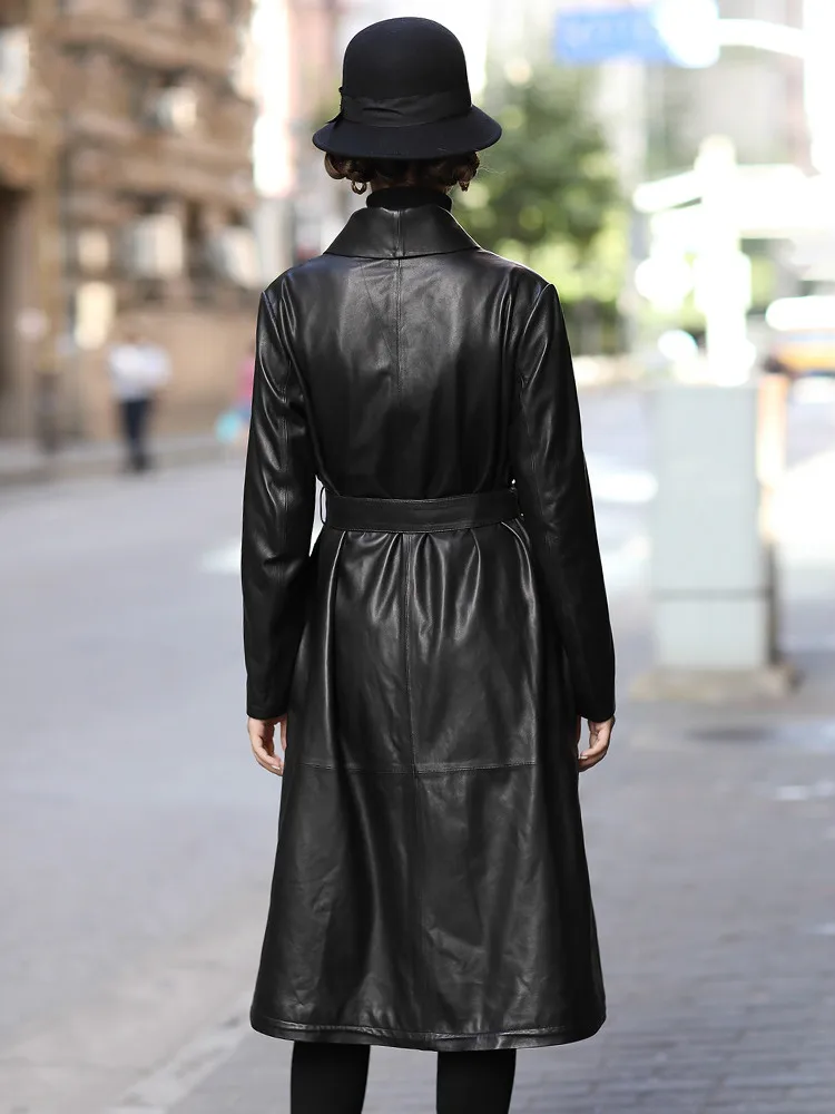 

JCHB 2021 Spring Autumn Genuine Leather Jacket Women 100% Sheepskin Coat Female Korean Clothes V-neck Mujer Chaqueta Pph2221