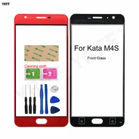 M4S Mobile Phone Repair Panel Touch Parts For Kata M4S Front Outer Glass Panel  No Touch Screen  Red Colour Glue