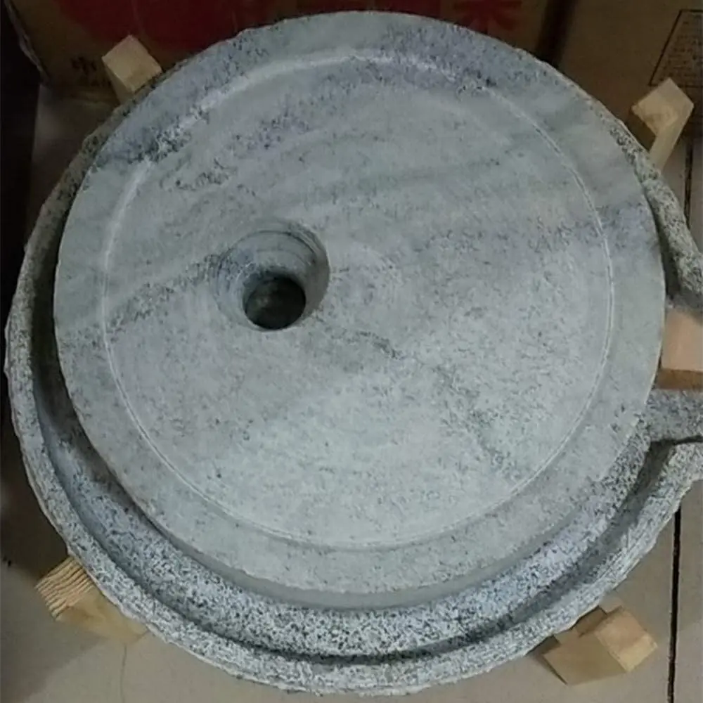 買取 天然ブルーストーンマニュアル家庭用食品小麦粉ミル、ハンドクランク穀物コーヒーグラインダー (25X35cm)