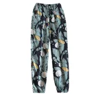 Новинка 2022, брюки с цветочным принтом на весну и лето, тонкие и классные домашние брюки с защитой от комаров, мягкие женские брюки из искусственного шелка с карманами