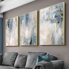 Абстрактная синяя Современная Картина на холсте скандинавские плакаты с принтом Настенная картина для гостиной домашнее украшение Стены Куадрос