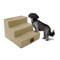 80 hot sales 3 step dog pet stairs indoor ramp portable folding puppy cat ladder bed cushion