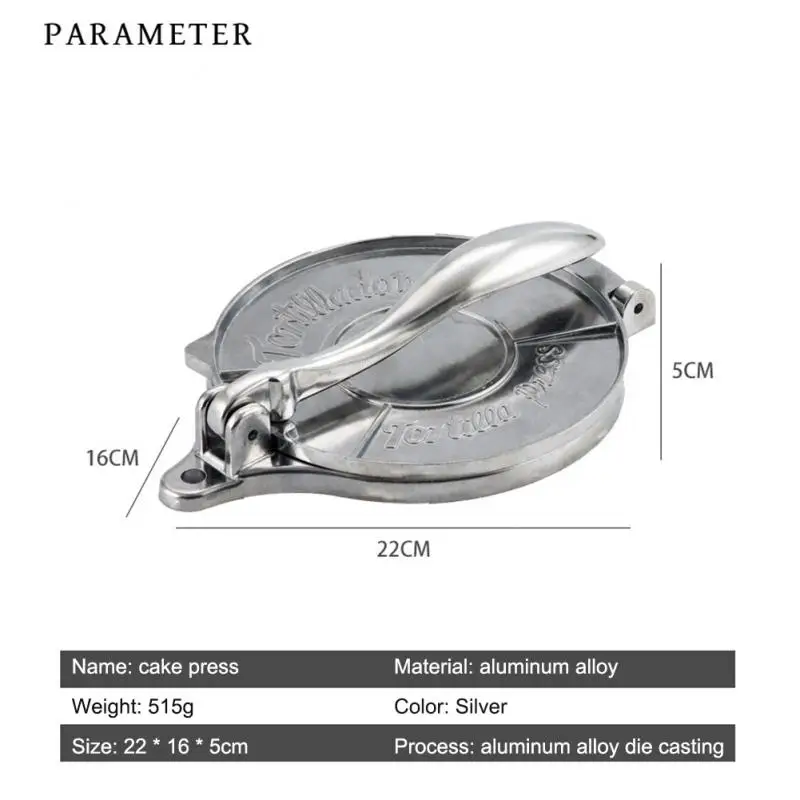 Складной алюминиевый пресс для теста 20 см | Дом и сад