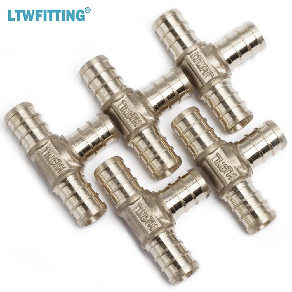 Латунный обжимной фитинг LTWFITTING PEX без свинца 1/2 дюйма x тройник PEX|crimp fitting|brass fittingspex