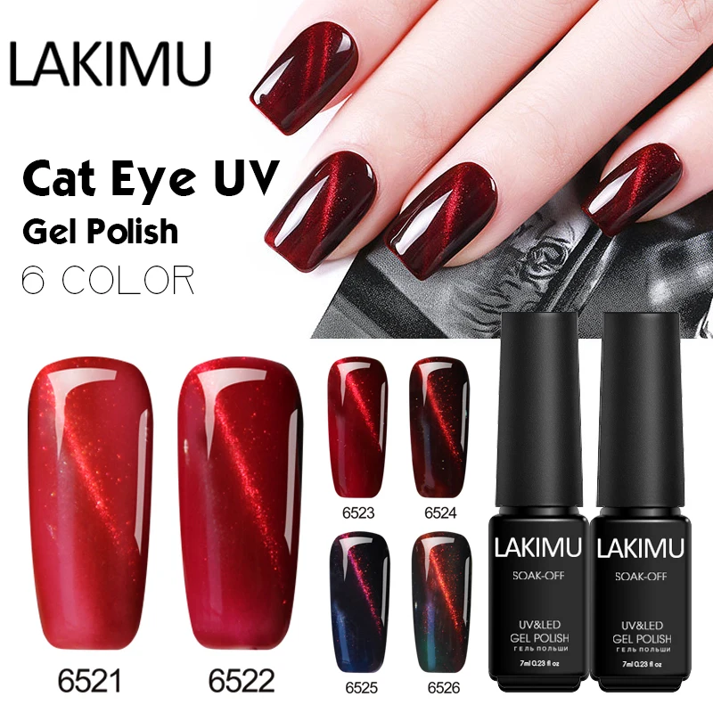 Lakimu 3D Красный кошачий глаз счастливый Цветной Гель-лак УФ-гель для ногтей