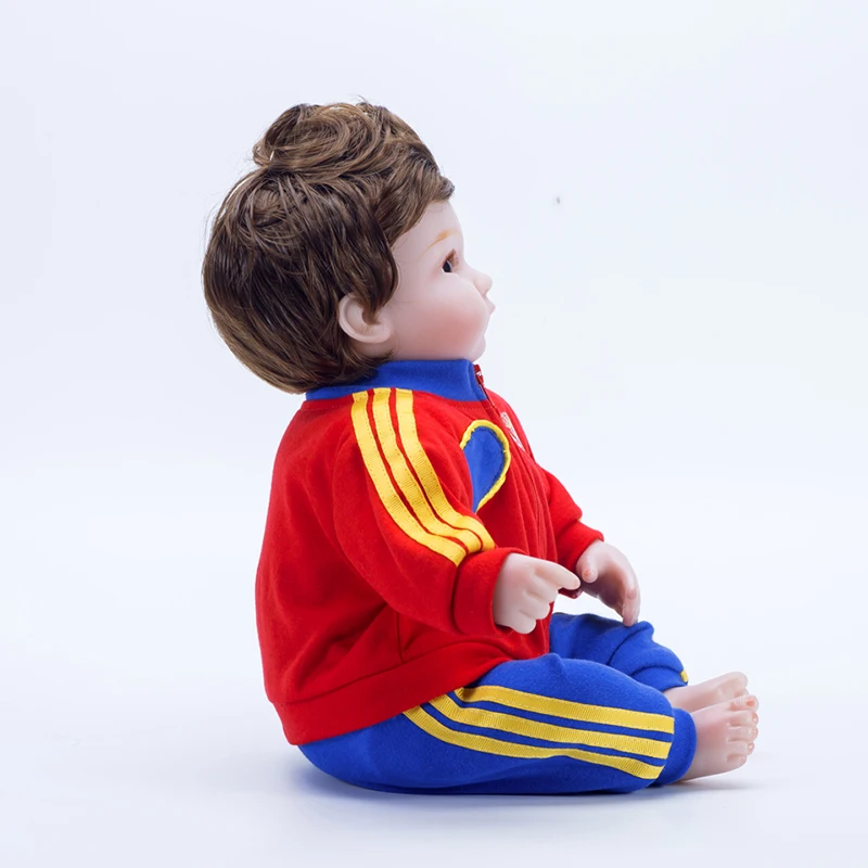 

doll reborn 18 inch beb silicone bonecas football realistic doll spain