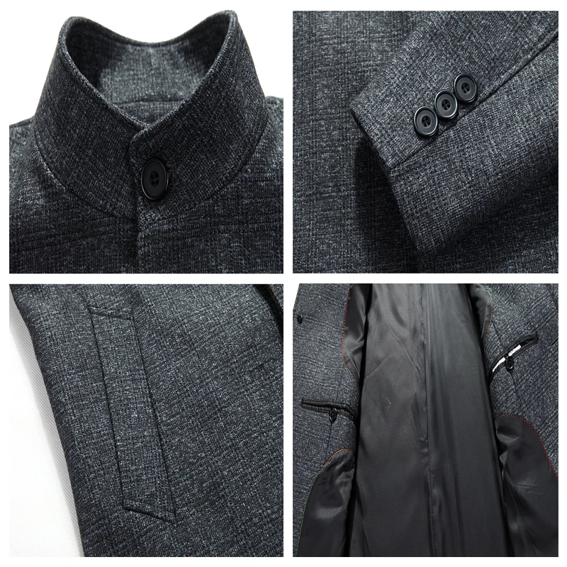 2021 Распродажа Зимнее Шерстяное Пальто Мужское Кашемировое Длинное Кашемир Тренч