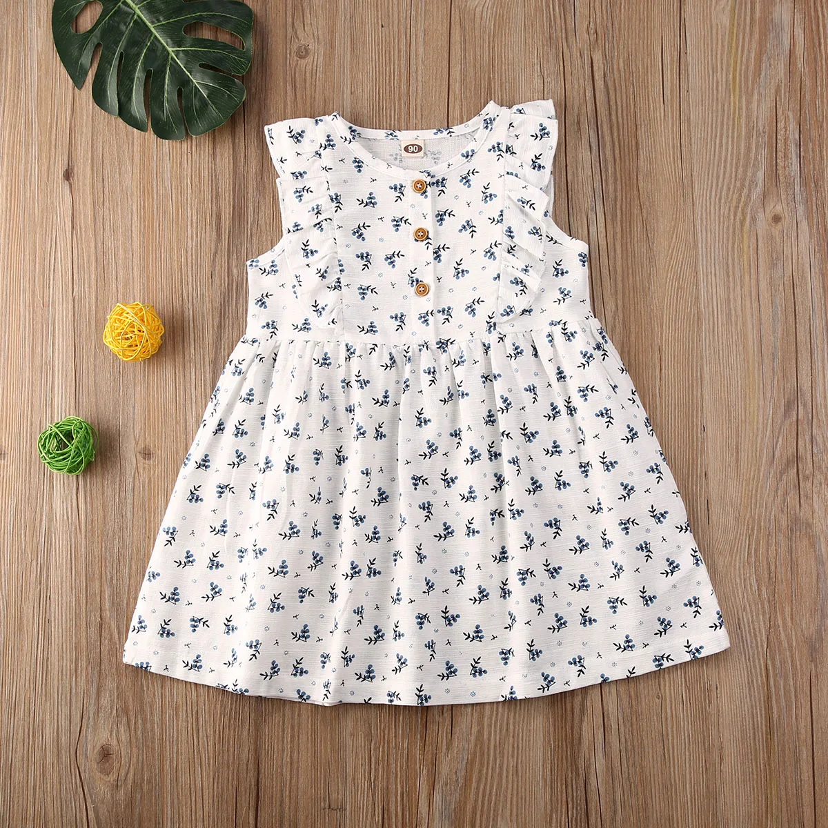 Милая летняя детская одежда для маленьких девочек платье принцессы без рукавов