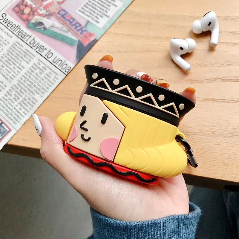 Poker king queen 3D чехол для Apple AirPods 1 2 pro 3 зарядная коробка мягкий силиконовый