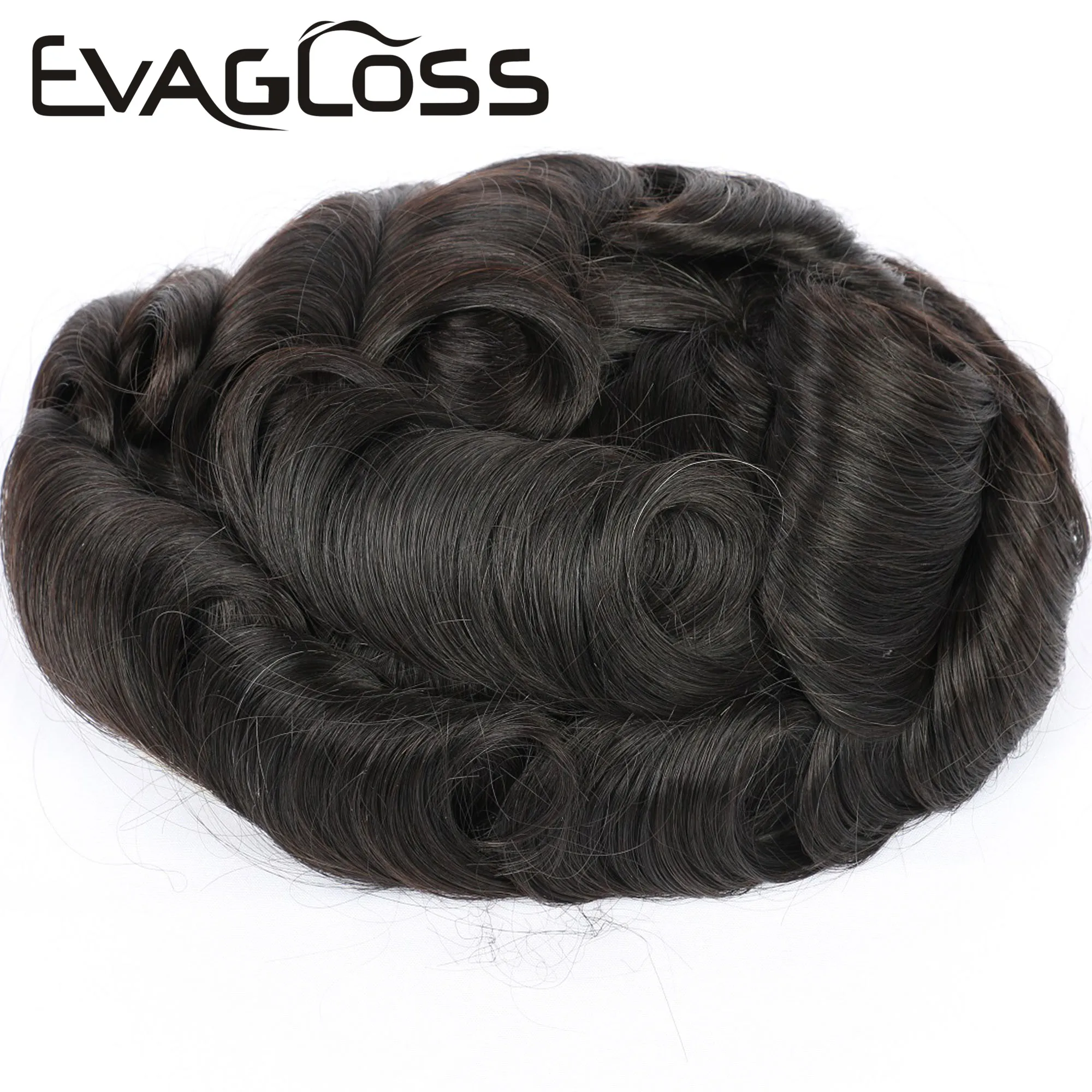 Парик EVAGLOSS для мужчин натуральная линия волос стиль Q6 Мужская система s кружевной