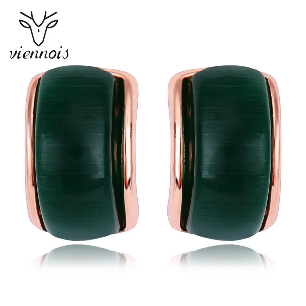 Женские серьги гвоздики с кристаллами зеленого/белого цвета|Серьги-гвоздики| |