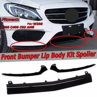 car front bumper lip lower splitter cover trim for benz w205 c300 c400 c63 amg 2058851574