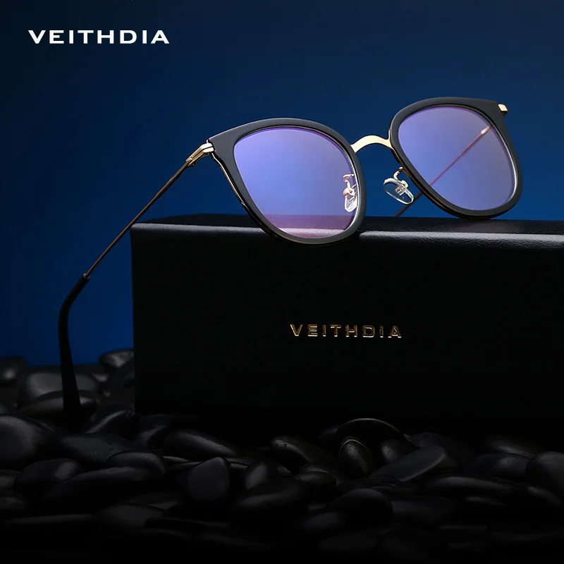 VEITHDIA очки унисекс модные женские оправа Мужские Винтажные прозрачные линзы