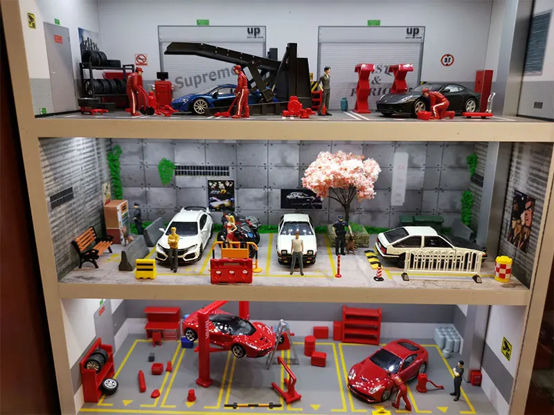 Модель автомобиля в масштабе 1:64 из сплава 3/4/5 уровней ПВХ со светильник