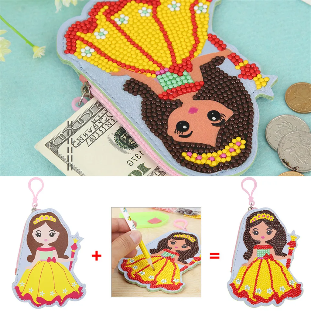 DIY полностью сверлильный милый кошелек с собакой сумка брелок подвески вышивка