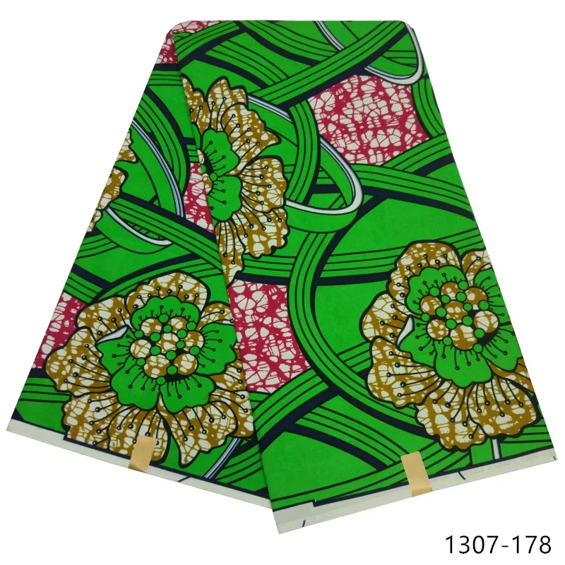 Latest Ankara Wax Fabric Guaranteed Real Wax 6yard/lot High Quality African Fabric Print For Sewing Dress 1307