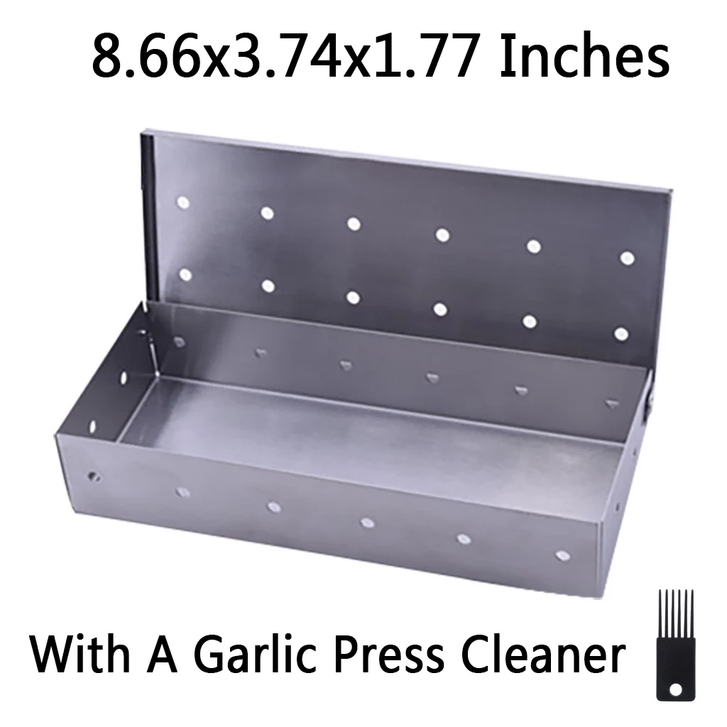 Silver Cold Smoke Generator BBQ Accessories Stainless Steel Barbecue Grill Cooking Tools Bacon Fish Mini Apple Wood Chips Smoking Box - Цвет: Silver