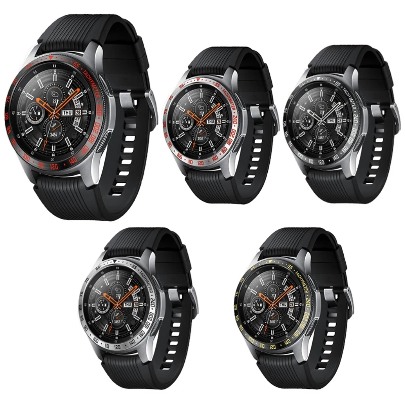 

Protection ring Stainless Steel Metal Bezel Ring Adhesive Cover Replacement For Samsung- S3 Galaxy- Watch 41mm/42mm/45mm