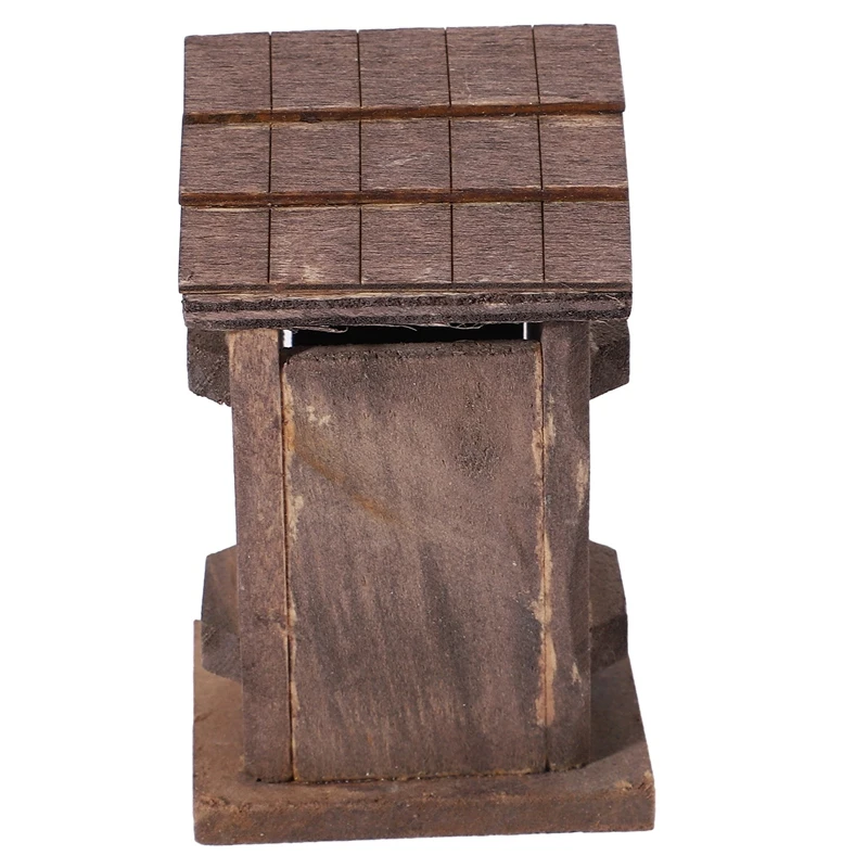 

1/12 Miniatures Dollhouse Wooden Simulation Rural Latrine for Dollhouse Decoration Accessories