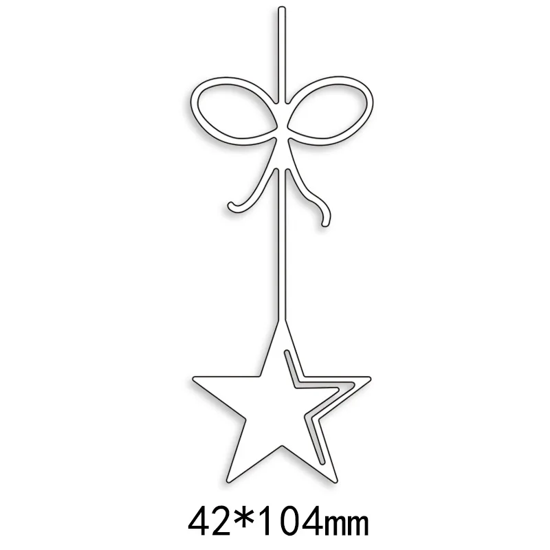 

New Metal Cutting Dies Bow Star New Stencils For DIY Scrapbooking Paper Cards Craft Making Craft Decoration 4.2*10.4 mm