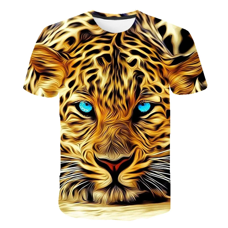 

Summer new style 3D lion animal men and women fashion streetwear 3D short-sleeved Harajuku T-shirt 3d funny print casual T-shirt