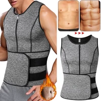 men waist trainer abdomen reducer belly slimming body shaper sauna vest fitness corset burn fat shapewear shirt trimmer belt