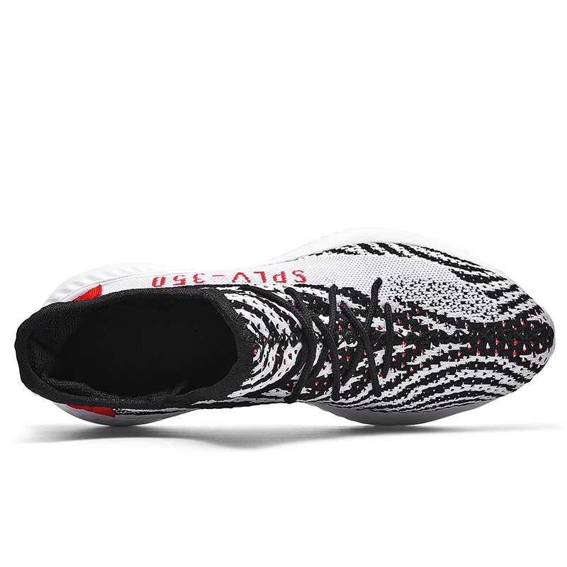 Мужская модная вязаная сетчатая ткань для спортивной обуви Беговая легкая