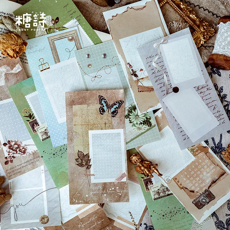 1 компл./лот бумага из блакнота для бумаги заметок на клейкой основе Ретро рынка