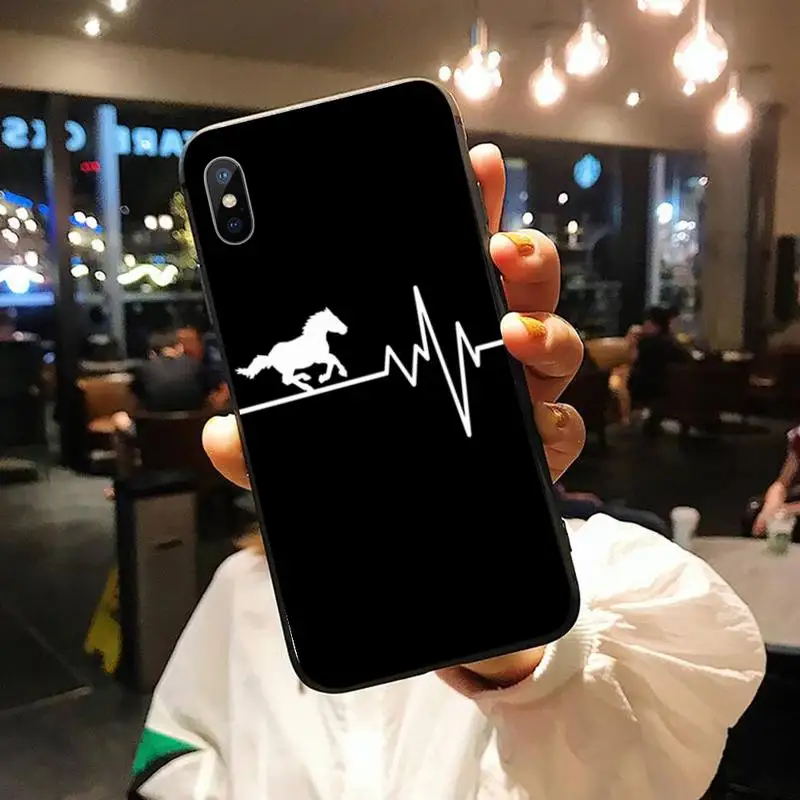 

Horse Pony Horse Heartbeat art high quality Phone Case cover for iPhone 11 12 pro XS MAX 8 7 6 6S Plus X 5S SE 2020 XR