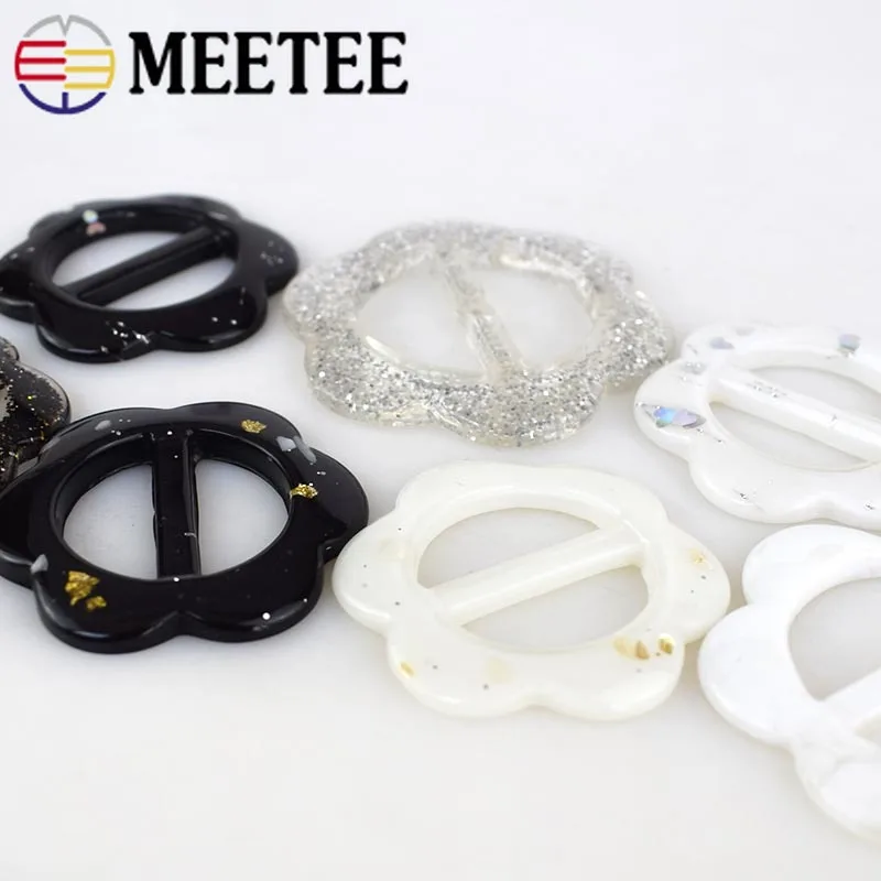 Пряжка Meetee трехскользящая из смолы для шарфа 10 шт. 25/30 мм пряжка украшения талии